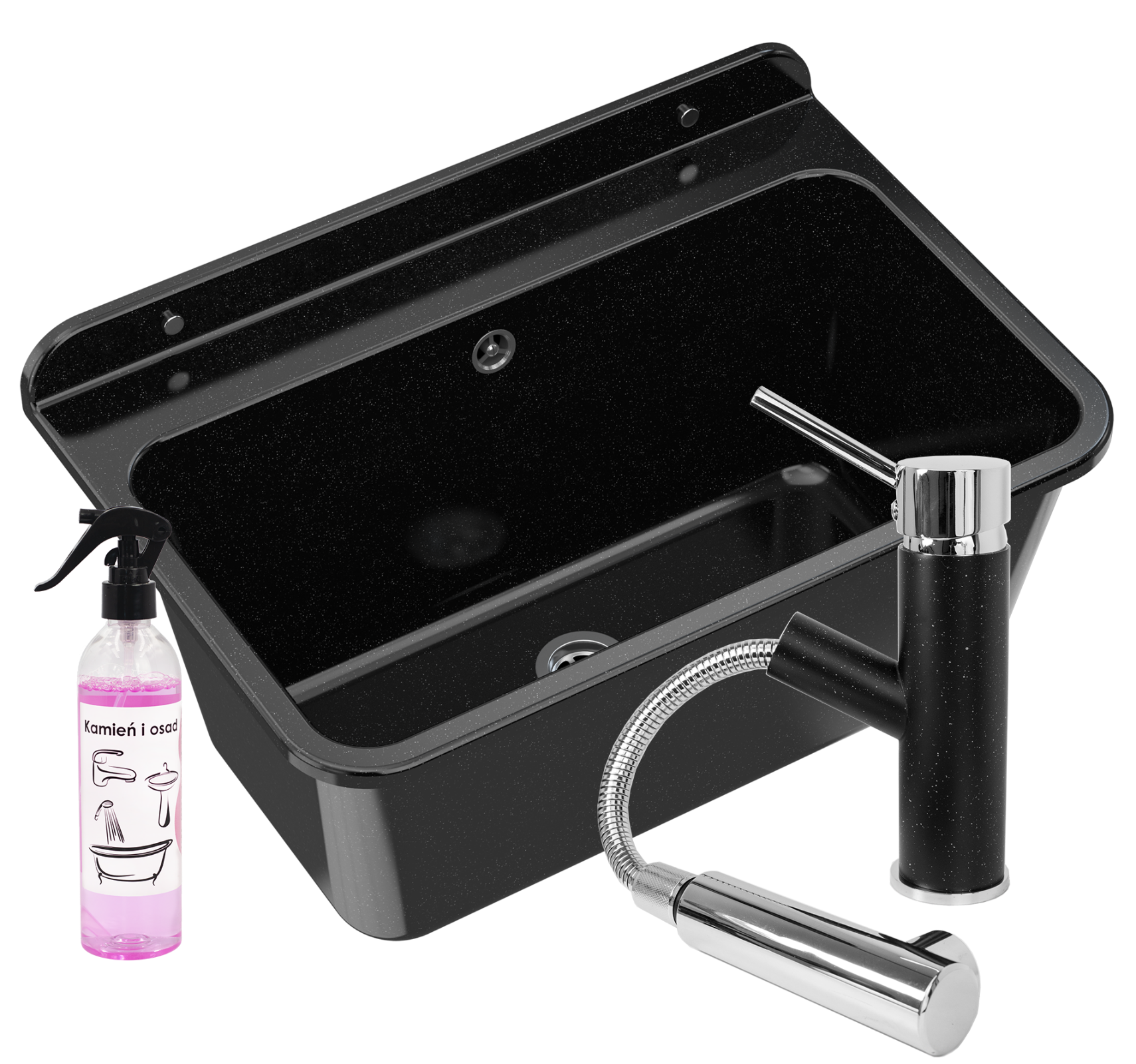 ZLEW GOSPODARCZY KOMORA PRALNICZA BATERIA WYCIĄG