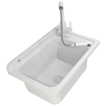 ZLEW GOSPODARCZY KOMORA BIAŁA BATERIA WYCIĄGANA WYLEWKA PRALNIA GARAŻ MONZA