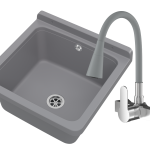 ZLEW GOSPODARCZY TECHNICZNY ROBOCZY KOMORA SZARA GARAŻ ORTA BATERIA ŚCIENNA