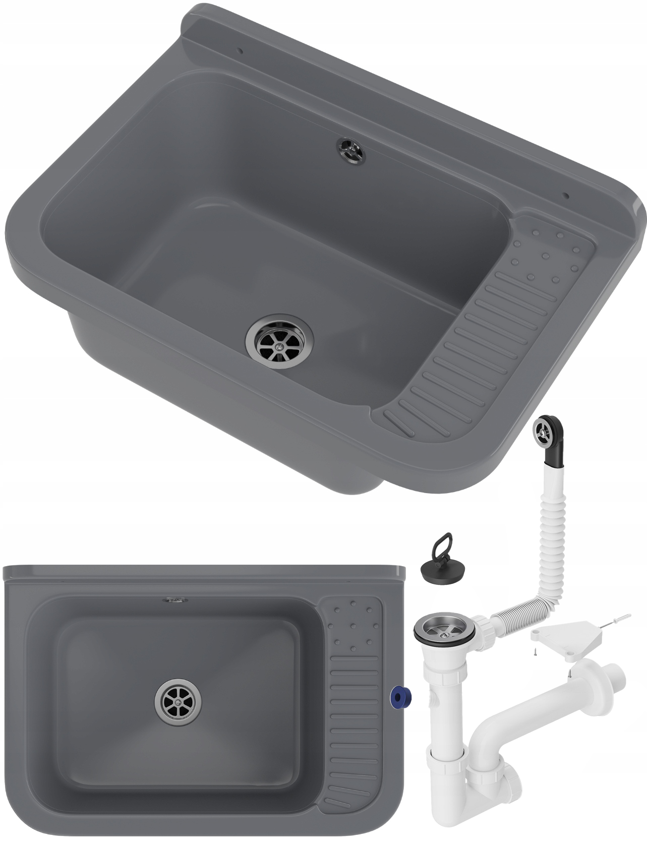 ZLEWOZMYWAK szary zlew GOSPODARCZY kotłowni KOMORA techniczna POLO SYFON