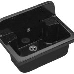 ZLEW GOSPODARCZY KOMORA PRALNICZA CZARNA SYFON