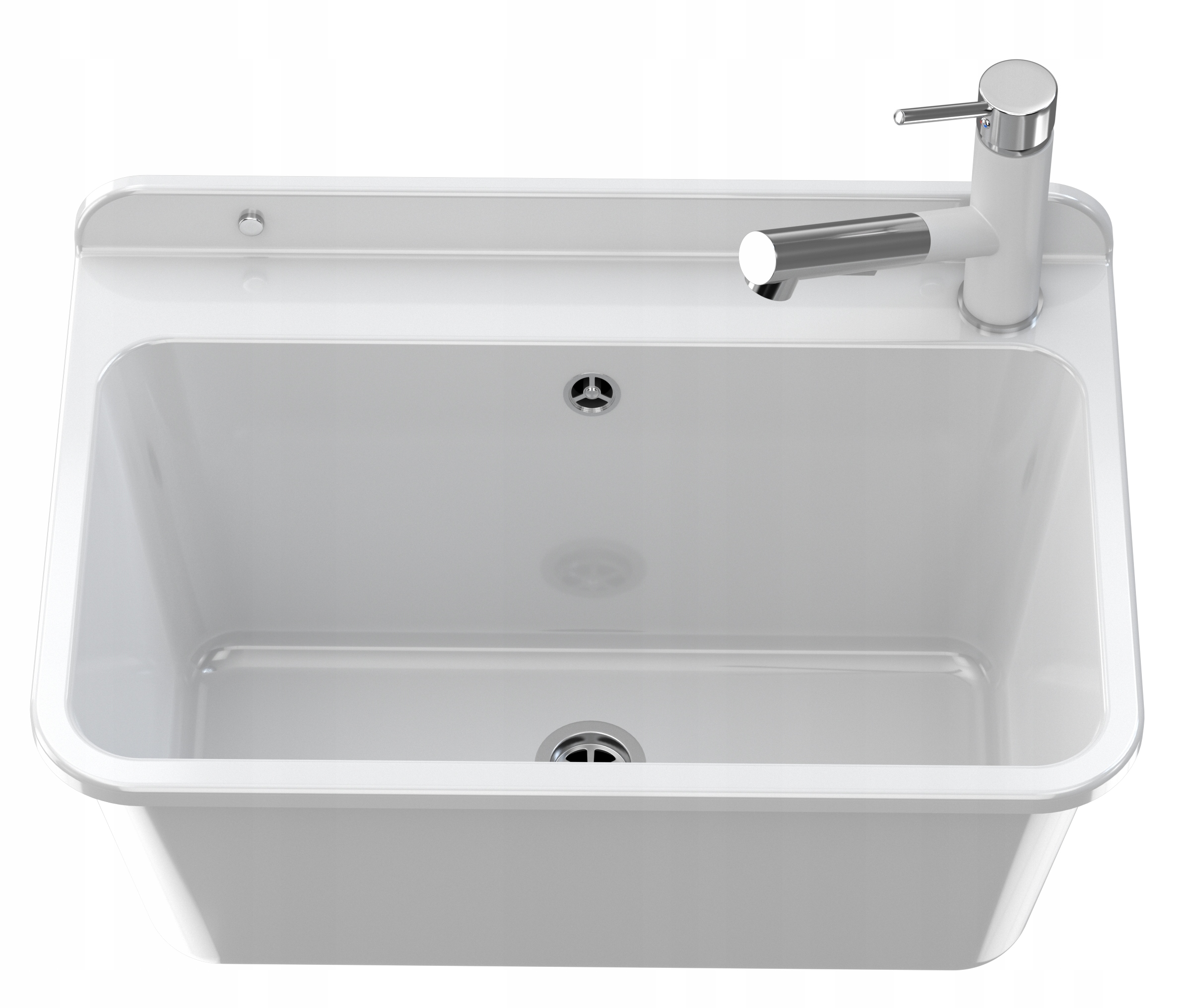 ZLEW GOSPODARCZY BIAŁY GARAŻ PRALNIA BATERIA WYC