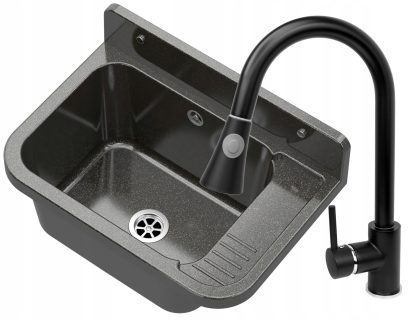 CZARNY ZLEW GOSPODARCZY KOMORA BATERIA WYCIĄGANA