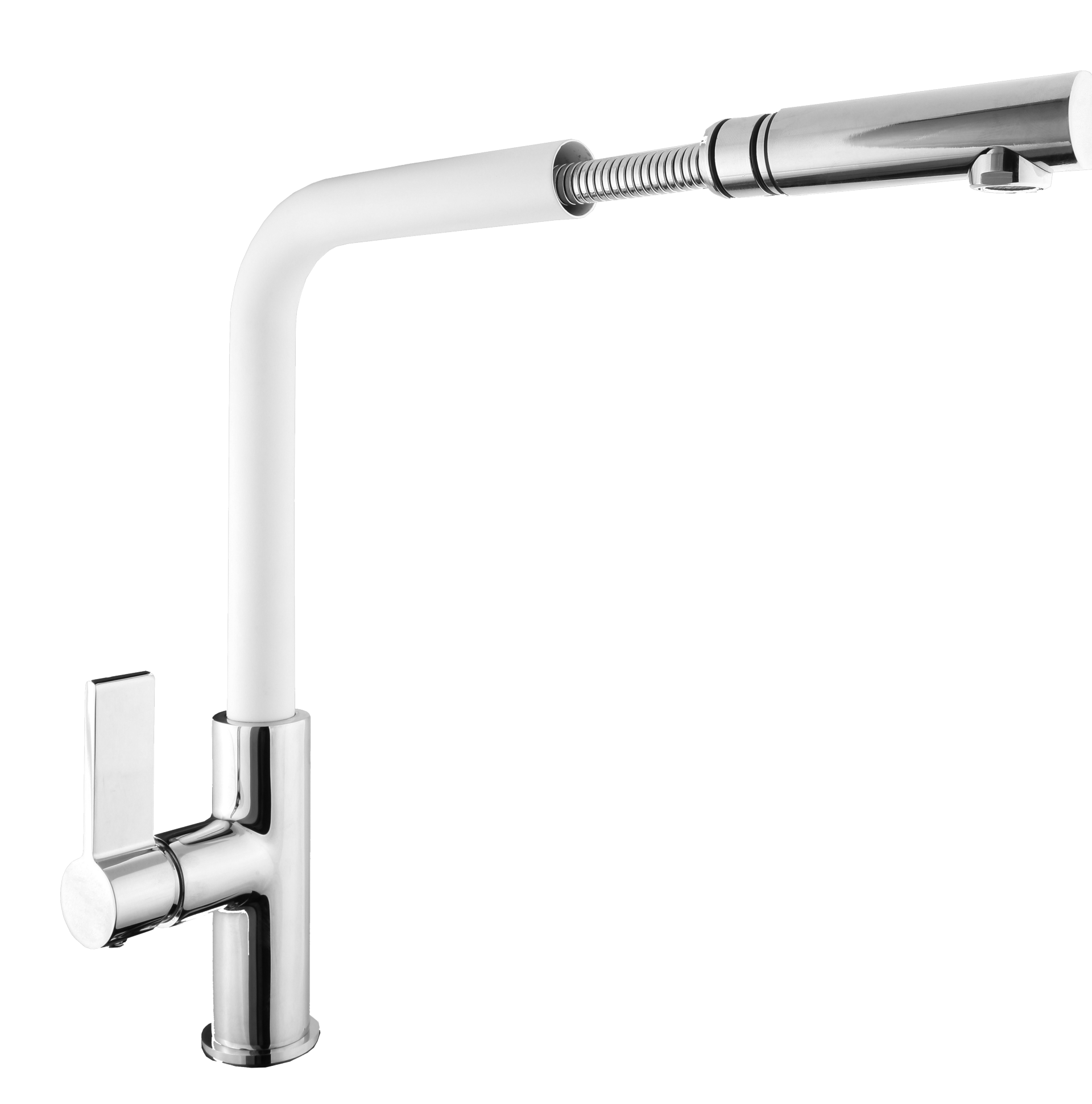 KRAN KUCHENNY WYCIĄGANY DO ZLEWU BIAŁY LINEA