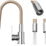 Bateria kuchenna z elastyczną wylewką beżowa GRADO PLUS obrotowy perlator