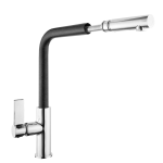 KRAN KUCHENNY WYCIĄGANY CZARNY NAKRAPIANY LINEA