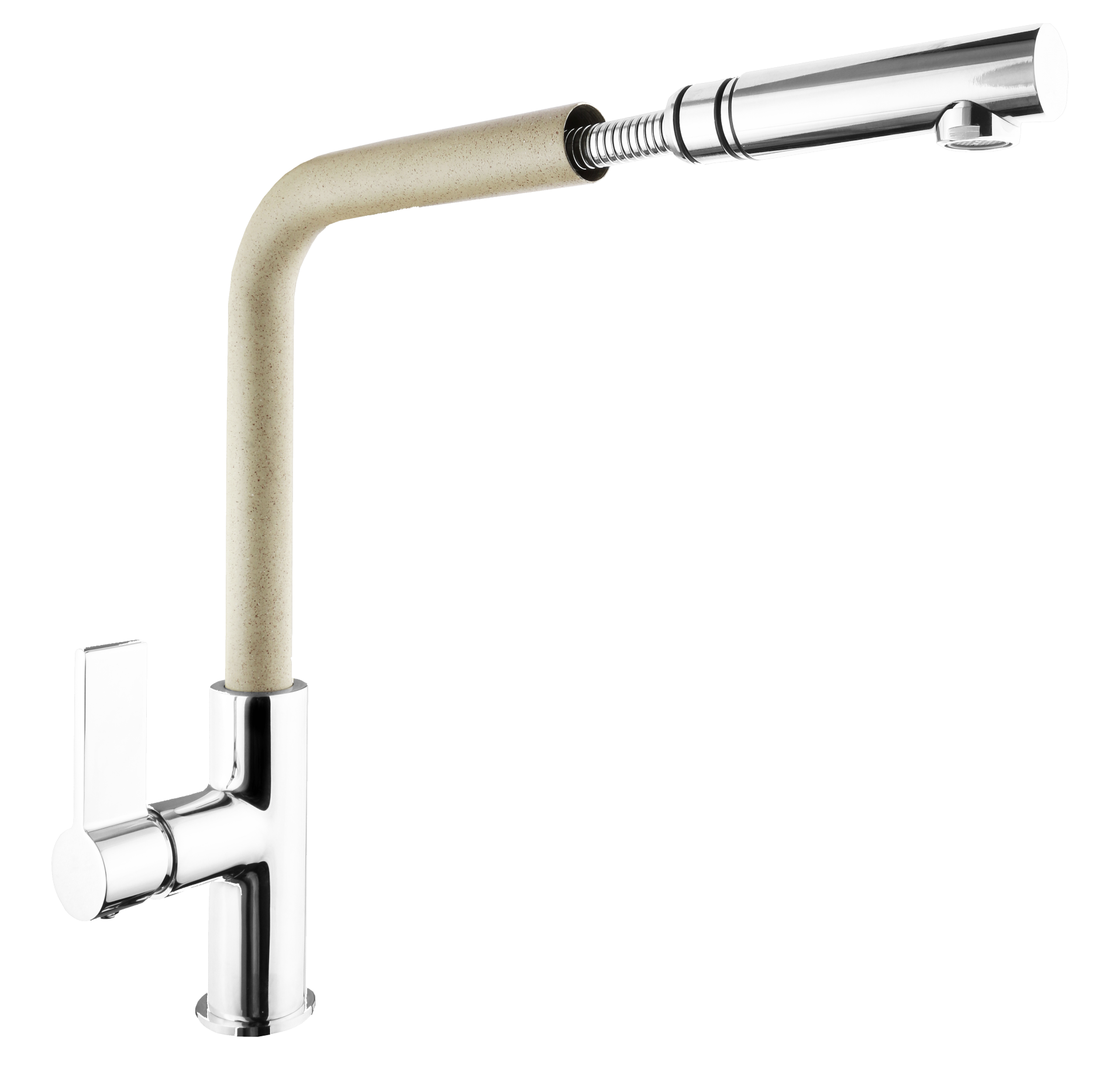 KRAN KUCHENNY WYCIĄGANY DO ZLEWU BEŻOWY LINEA