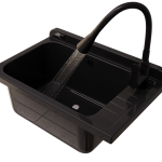 ZLEW GOSPODARCZY KOMORA CZARNA KRAN ELASTYCZNA WYLEWKA PRALNIA GARAŻ MONZA