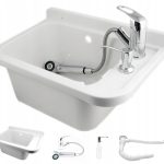 ZLEW GOSPODARCZY KOMORA PRALNIA+ BATERIA WYCIĄGANA