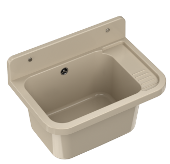 ZLEW GOSPODARCZY KOMORA PRALNICZA BEŻOWA SYFON TECHNICZNY GARAŻ