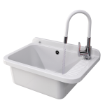 ZLEW GOSPODARCZY TECHNICZNY BIAŁY KOMORA ROBOCZA NEGRA DUŻA BATERIA ZESTAW