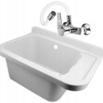 ZLEW GOSPODARCZY KOMORA BATERIA BIAŁA FLEX