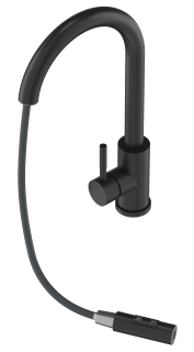 BATERIA KUCHENNA WYCIĄGANA WYLEWKA CZARNA KRAN KUCHENNY STALOWY LOSETO