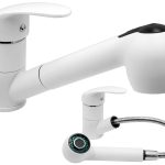 BATERIA KUCHENNA Z WYCIĄGANĄ WYLEWKĄ BIAŁA HAND