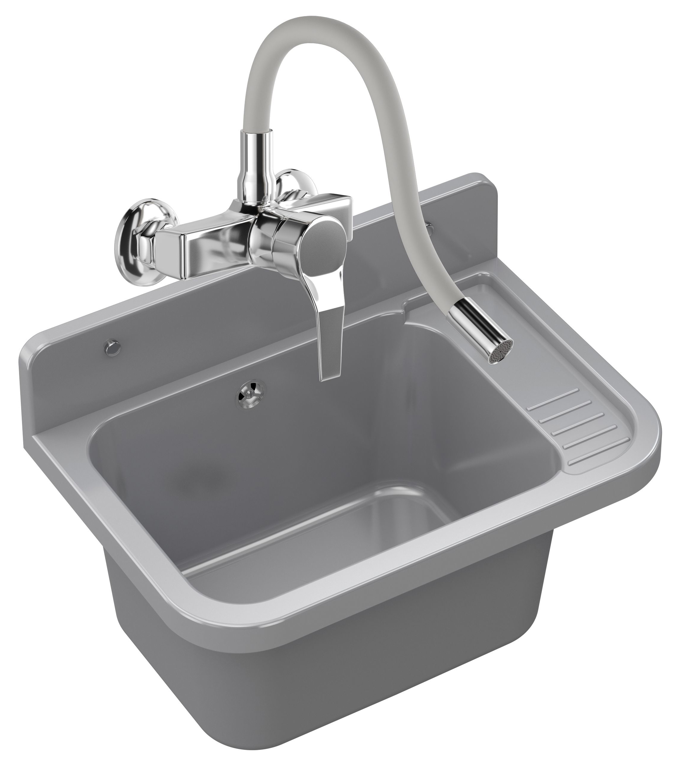 ZLEW GOSPODARCZY KOMORA BATERIA SZARA FLEX