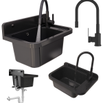 Zlew GOSPODARCZY ZLEWOZMYWAK komora PARON SYFON Bateria GRADO PLUS