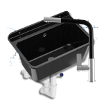 Zlew gospodarczy Roboczy Large PRALNIA GARAŻ KOTŁOWNIA Zestaw Syfon Bateria