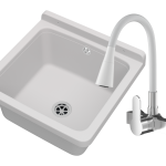 ZLEW GOSPODARCZY TECHNICZNY ROBOCZY KOMORA BIAŁA GARAŻ ORTA BATERIA ŚCIENNA