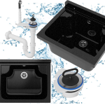 ZLEW GOSPODARCZY TECHNICZNY KOMORA CZARNA GRANITOWA KOTŁOWNIA ROBOCZY LOMA