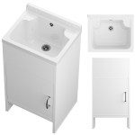 ZLEW GOSPODARCZY TECHNICZNY KOMORA BIAŁA SZAFKA PCV ZESTAW DO GARAŻU LOMA