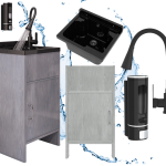 Zlew gospodarczy techniczny czarna komora Loma szafka PCV bateria dozownik