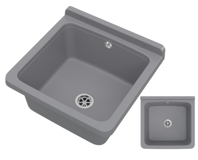 ZLEW GOSPODARCZY TECHNICZNY KOMORA SZARA GARAŻ KOTŁOWNIA ROBOCZY ORTA