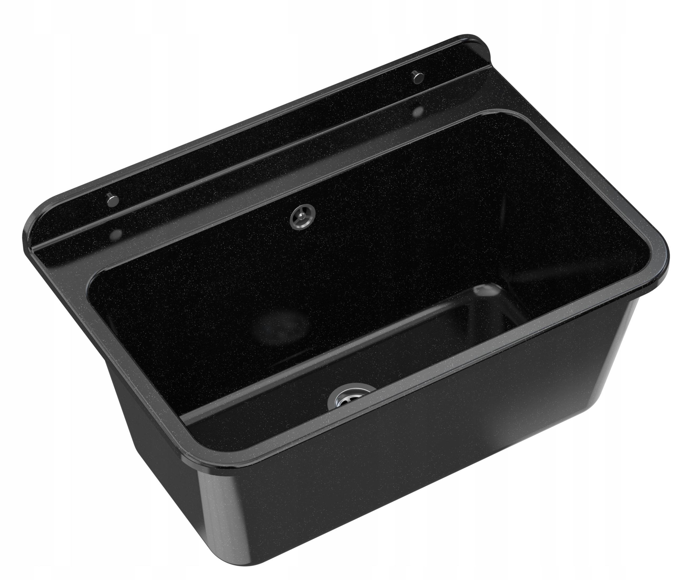 ZLEW GOSPODARCZY GARAŻ PRALNIA KOMORA CZARNA SYFON