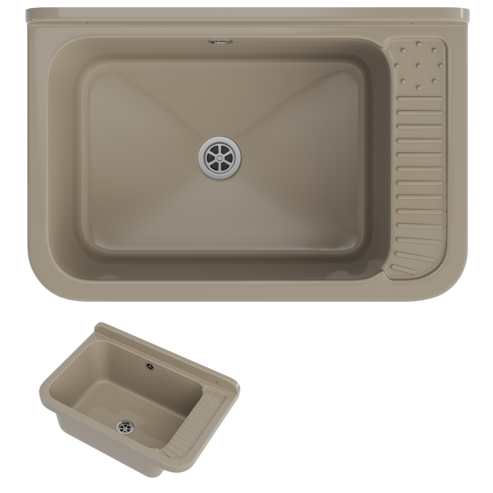 ZLEW GOSPODARCZY TECHNICZNY BEŻOWY KOMORA ROBOCZA PRALNIA GARAŻ NEGRA DUŻA