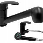 HAND CZARNA BATERIA KUCHENNA Z WYCIĄGANĄ WYLEWKĄ