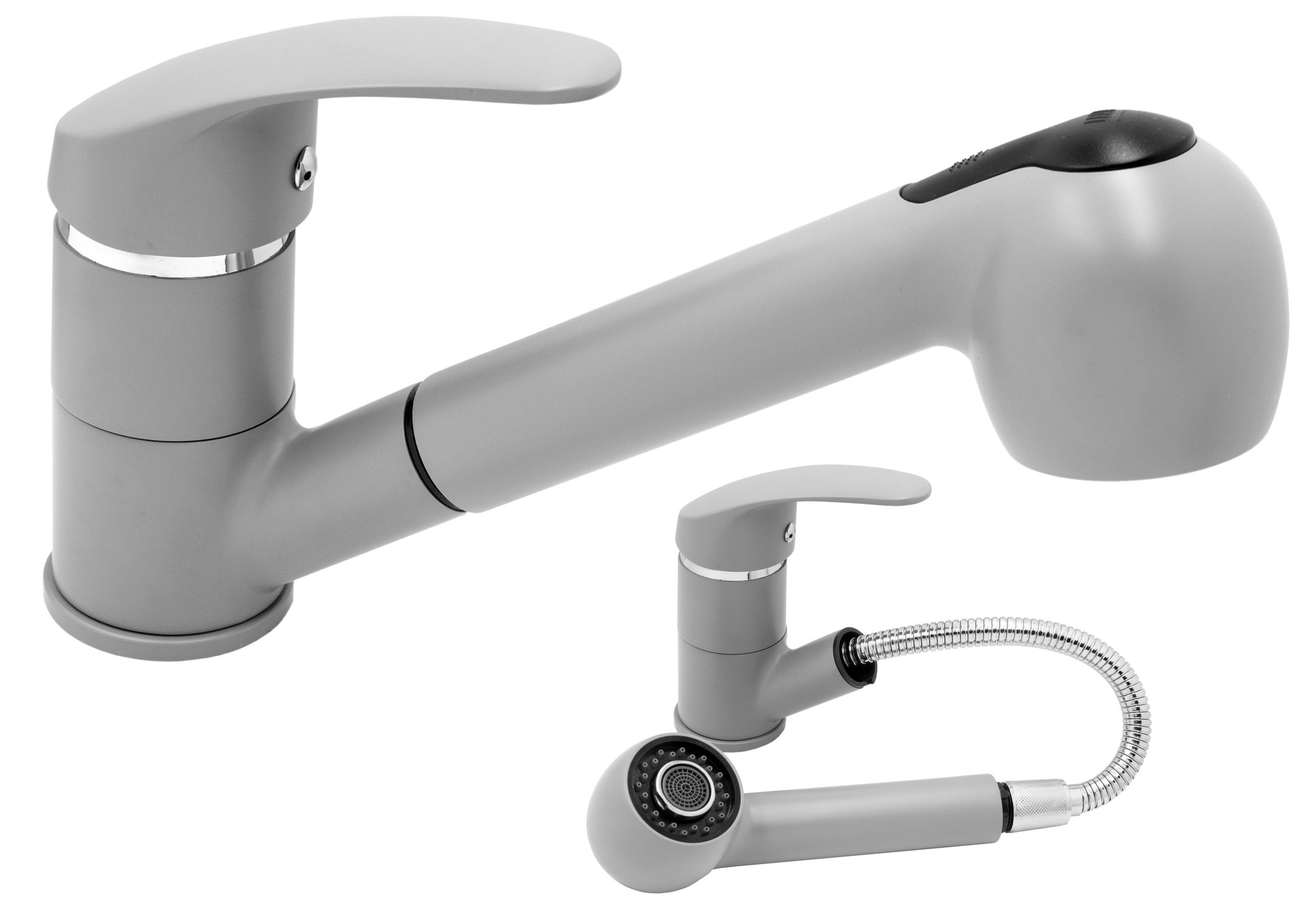 HAND SZARA BATERIA KUCHENNA Z WYCIĄGANĄ WYLEWKĄ