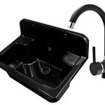 ZLEW GOSPODARCZY KOMORA PRALNICZA BATERIA CZARNA B