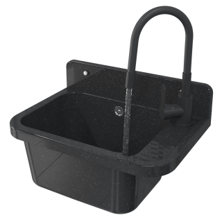 Zlew GOSPODARCZY DUŻY głęboki ZLEWOZMYWAK komora PARON SYFON Bateria GRADO