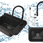 ZLEWOZMYWAK czarny zlew GOSPODARCZY KOMORA techniczna POLO BATERIA SYFON