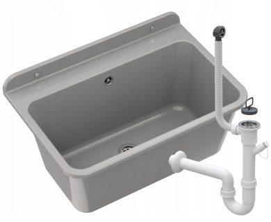 ZLEW GOSPODARCZY DUŻY GARAŻ PRALNIA KOMORA SZARA