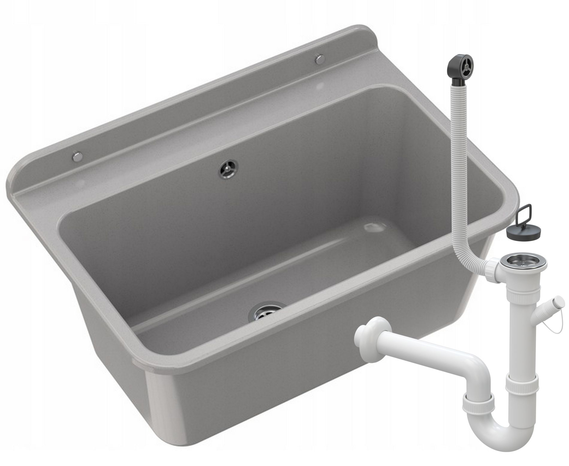 ZLEW GOSPODARCZY DUŻY GARAŻ PRALNIA KOMORA SZARA